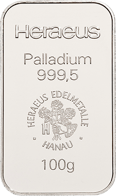 100g Palladium von Heraeus bei Auvesta